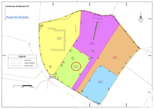 Land for sale 379 m² Bizanet