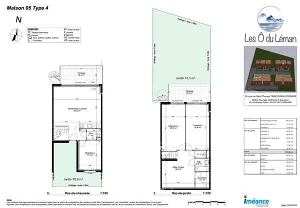 Évian-les-Bains, Maison 3 Chambres -  123 m² à vendre