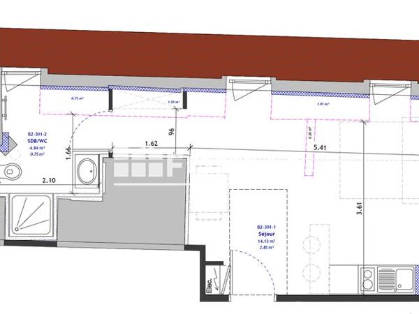 Location Studio 18.97 m² - 8 RUE CHARLES SAURIA Dole 39100