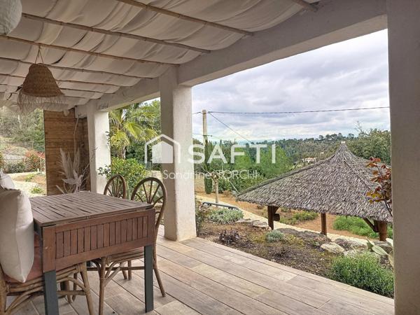 Maison 85 m² sur 883 m² de terrain avec annexe et vue à Vidauban (83550)