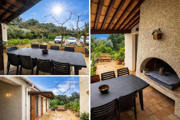 Maison de plain pied avec un grand jardin arboré