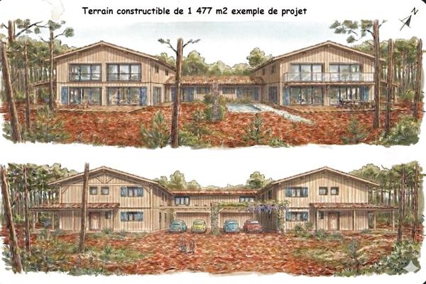 Cap ferret (33970) Terrain de 1477 m2 constructible sur le Cap Ferret