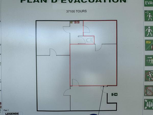 TOURS NORD PROCHE AVENUE MAGINOT BUREAUX DE 25 M² POUR ACTIVITE MEDICALE