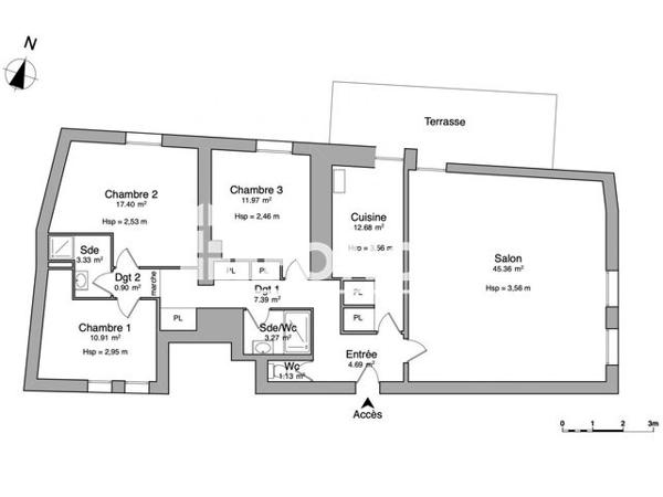 Location Appartement 4 pièces 119 m² - 26 PLACE AUX HERBES Uzes 30700