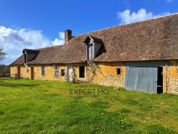 Soulitré (72370) Grande longère 460 m² à rénover sur 13 061 M² avec vue panoramique