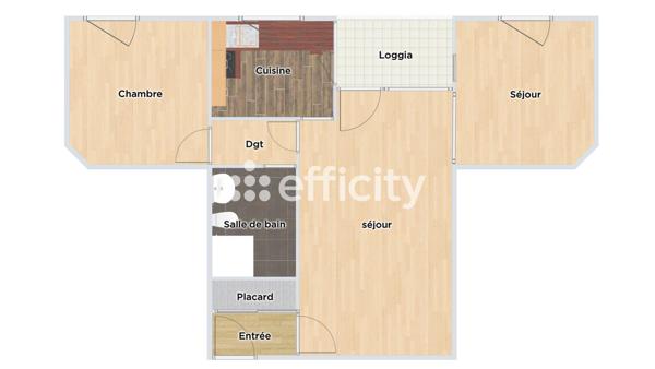 Appartement 2 pièces - 50 m²