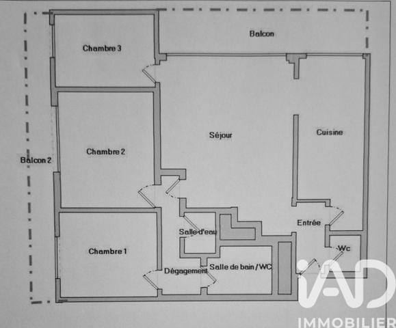 Appartement à vendre 5 pièces 101 m² Le Chesnay-Rocquencourt