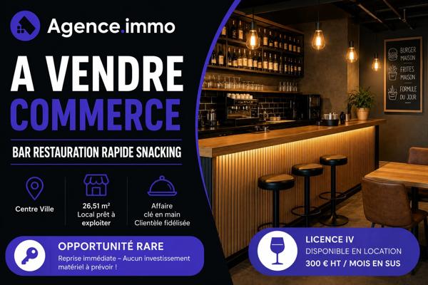 À vendre - Restaurant, bar situé à Périgueux (24000)