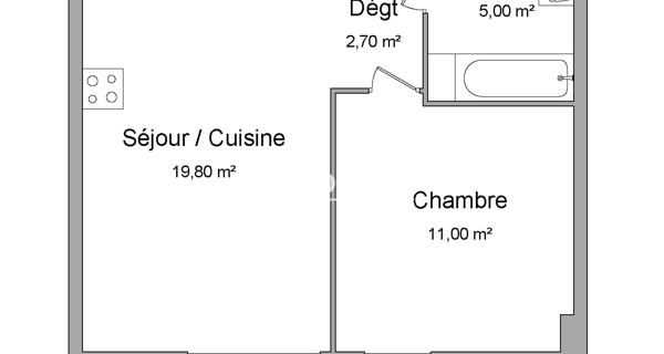 Location Appartement 2 pièces 38.5 m² - Chamalières 63400