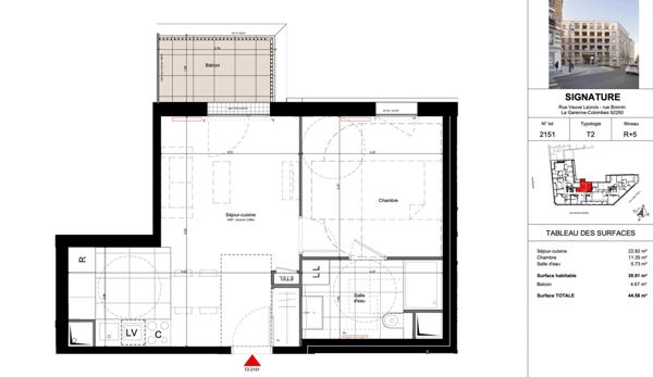 Appartement 2 pièces avec balcon
