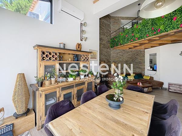 Villa rénovée de 160m2 habitables, 5 pièces, 3 chambres dont 1 de plain-pied, piscine 4x8m, terrain détachable constructible