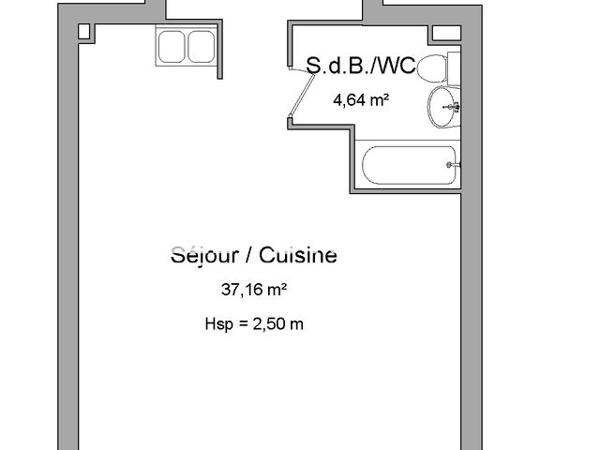 Location Appartement 2 pièces 46.1 m² - 11/13 AVENUE LEON BLUM Epinay S/seine 93800