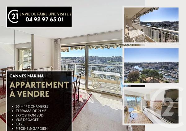 Appartement F3 à vendre  3 pièces - 64,81 m 2   MANDELIEU LA NAPOULE  - 06