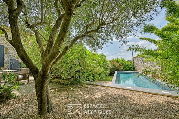 Maison de village à l’esprit bohème, avec piscine
