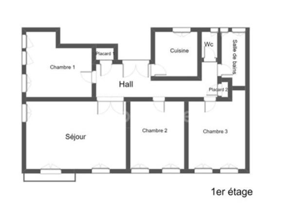 Appartement 118 m² : vaste séjour de 32 m², 3 chambres, cave, grenier et garage en plein centre de VIRE (14)