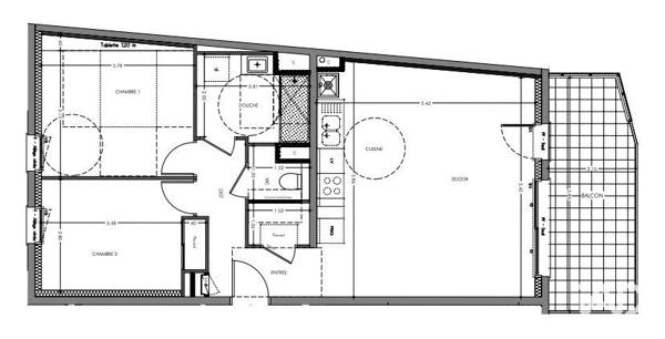 Appartement à vendre 3 pièces 68 m² Sassenage