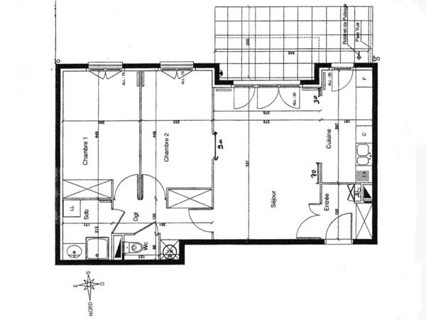 Coulommiers (77120) Appart 63m² F3 - RDC avec Terrasse, Jardin, Parking à Coulommiers