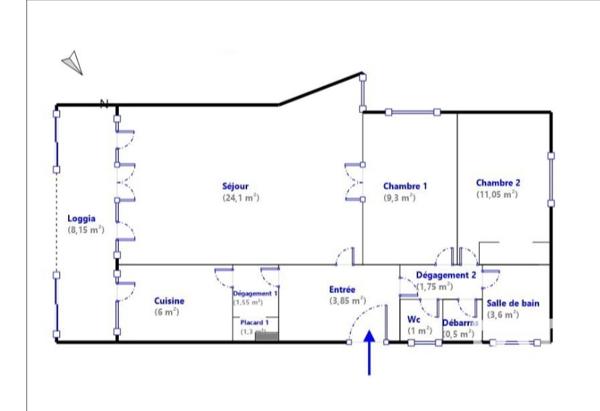 Appartement à vendre 3 pièces 63,5 m² Paris 19