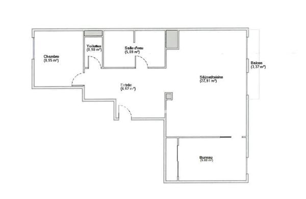 3 pièces meublé – Dernier étage avec ascenseur, balcon – Saint-Maur-des-Fossés