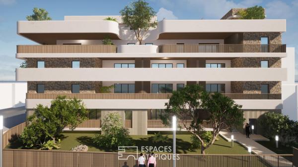 Appartement T2 en angle avec terrasse, exposition sud-ouest