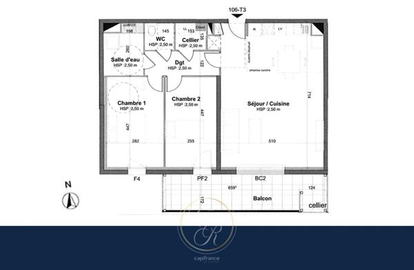 3 pièces récent de 75 m² avec terrasse plein sud (ANGERS 49)