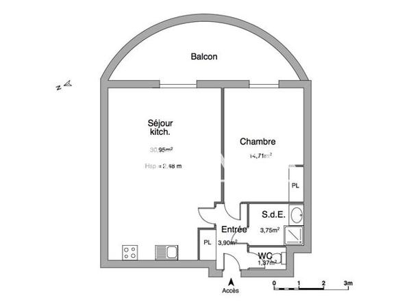 Location Appartement 2 pièces 54.7 m² - RUE DE LA LUCHETTE Viry 74580