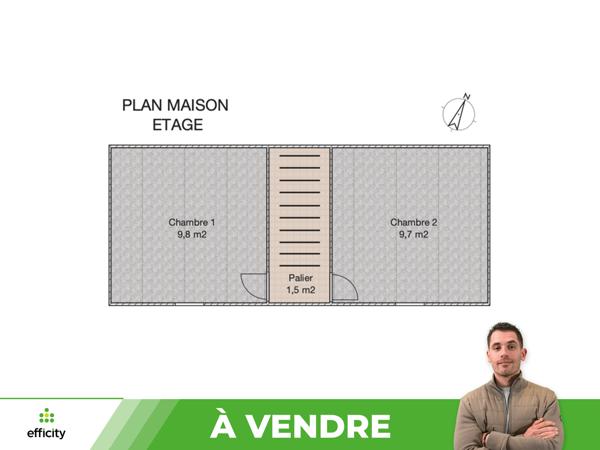 Maison 4 pièces - 54 m² Exclusivité efficity