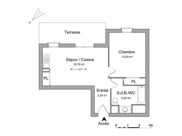 Location Appartement 2 pièces 41.22 m² - 2 RUE PABLO PICASSO Niort 79000
