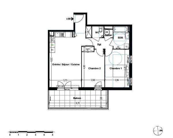 Appartement 3 pièces de 64 m² à Cogolin (83310)