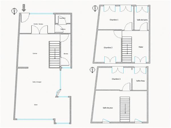 Exclusivité La Madeleine – Maison de 163 m² – 3/4 chambres + bureau – Jardin