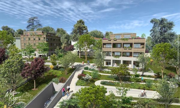 Appartement en rez de jardin de 70.23m², 3 pièces avec extérieur de 77.39m² SAINT GENIS LAVAL (69)