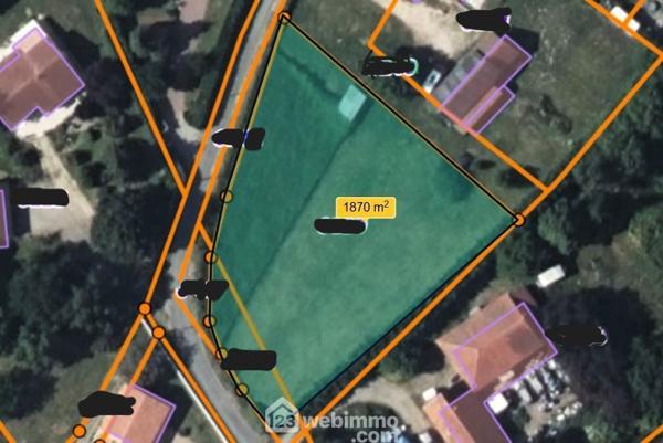 Terrain à bâtir 1875 m² à Leigné-sur-Usseau 86230