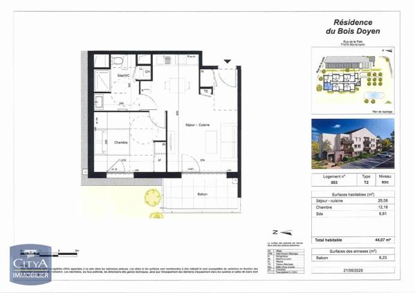 Appartement à vendre 2 pièces 44.07m² Montchanin (71210)