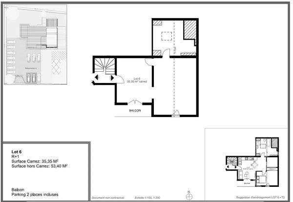Appartement T2 à vendre  2 pièces - 35,35 m 2   ANGRESSE  - 40