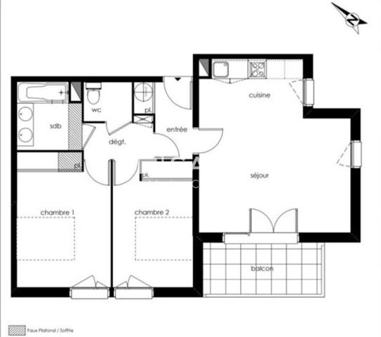 Toulouse T3 63m² Résidence sécurisée Balcon Parking