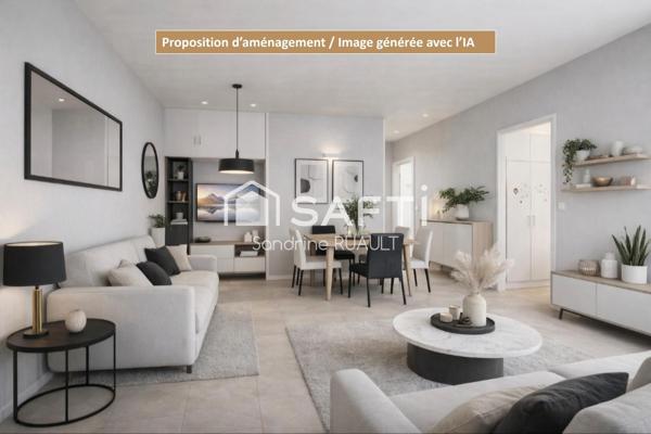 Appartement 3 pièces lumineux proche gare du Stade