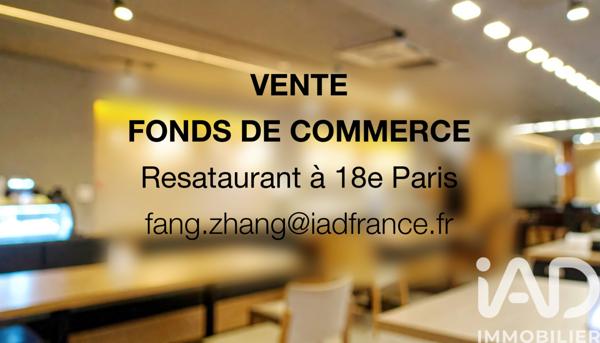 Restauration rapide à vendre 64 m² Paris 18