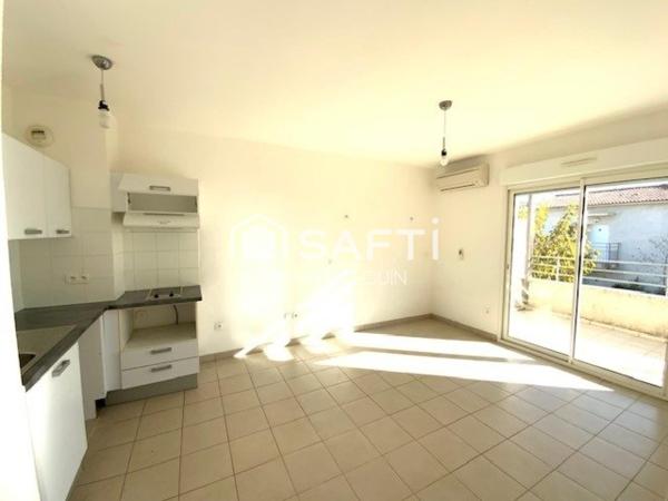 Appt T2 bord de mer avec terrasse, parking privé