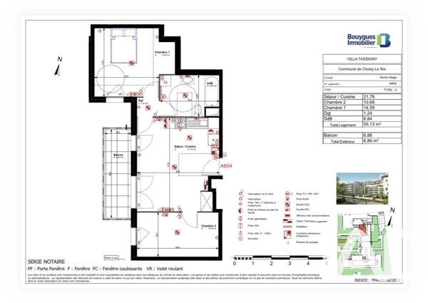 Appartement à vendre 3 pièces 56 m² Choisy-le-Roi