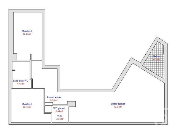 Appartement F3 à vendre  3 pièces - 72,30 m 2   CAGNES SUR MER  - 06
