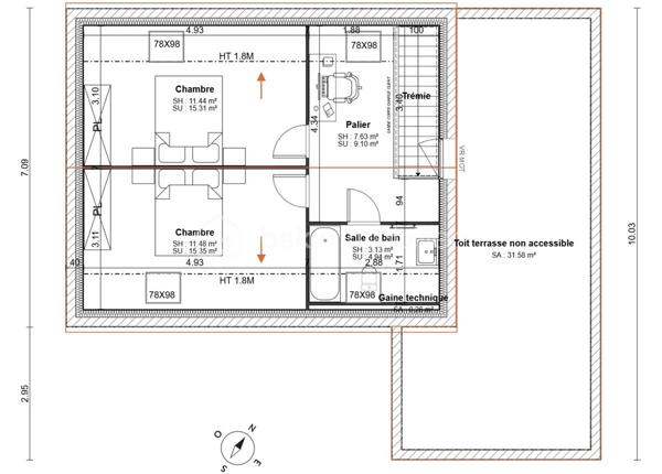 Maison neuve 111 m² + Terrain 2 638 m² – Permis accordé – Projet clé en main
Situé au calme absolu, au bout d’une impasse sur la commune de Saint Michel sur Loire, ce projet vous offre l’opportunité rare d’acquérir un terrain entièrement viabilisé accompagné d’un permis de construire déjà accepté (gain de temps considérable) pour une maison moderne de 111 m² avec carport attenant possible.
🌿 Le terrain – 2 638 m² au total
•	Une première parcelle de 1 470 m², dont 750 m² constructibles sur un beau plateau exposé plein sud.
•	Une seconde parcelle de 1 168 m², en face, partiellement boisée : idéale pour jardin, loisirs, détente ou animaux.
•	Terrain viabilisé, réseaux amenés jusqu’à l’emplacement de la maison.
•	Assainissement individuel installé.
•	Pluviales déjà raccordées au réseau
•	Chemin d’accès chantier déjà réalisé. 
→ Plus de 25 000 € d’économies déjà intégrées dans le projet.
🏠 La maison – 111 m² habitables (permis accordé)
Le permis porte sur une maison contemporaine comprenant :
•	Grande pièce de vie lumineuse ouverte sur le jardin,
•	3 chambres,
•	Cellier,
•	Carport attenant,
•	Prestations modernes : chauffage au sol, pompe à chaleur, domotique, etc.
Un constructeur a déjà chiffré cette maison : 👉 Projet global terrain + construction : moins de 278 000 € Une opportunité exceptionnelle pour une maison neuve de cette surface dans un cadre naturel et paisible.
☀️ Cadre de vie
Exposition plein sud, environnement calme, nature préservée, à :
•	7 min de Langeais,
•	9 min de l’A85,
•	25 min de Tours Ouest.
💡 Primo accédants : PTZ disponible sur ce secteur
📩 Pour en savoir plus sur le projet, les plans, le chiffrage ou organiser une rencontre, contactez moi. Je vous accompagne pour construire sereinement votre futur lieu de vie.