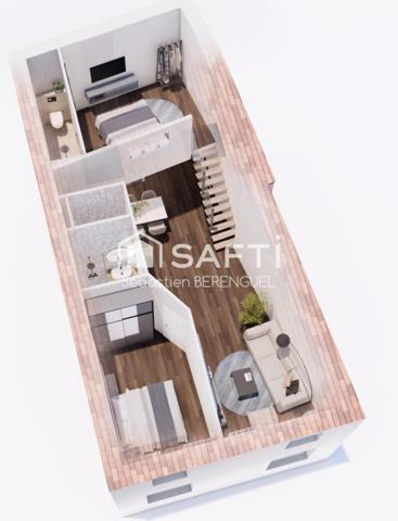 Appartement dans maison de ville à terminer de rénover, idéal investisseur, autres lots disponibles