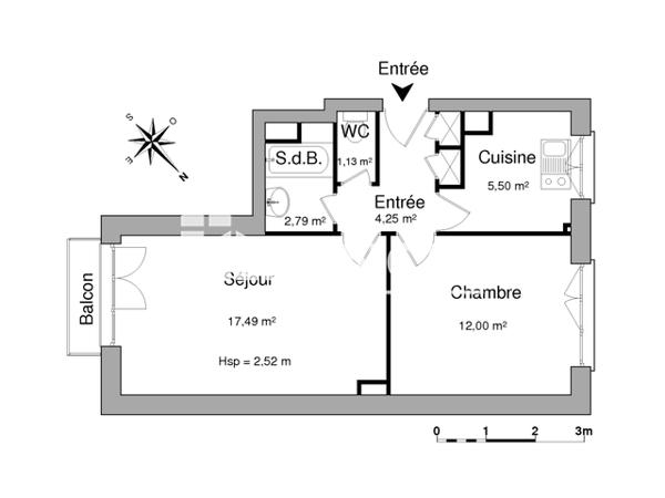 Location Appartement 2 pièces 43.16 m² - Chartres 28000