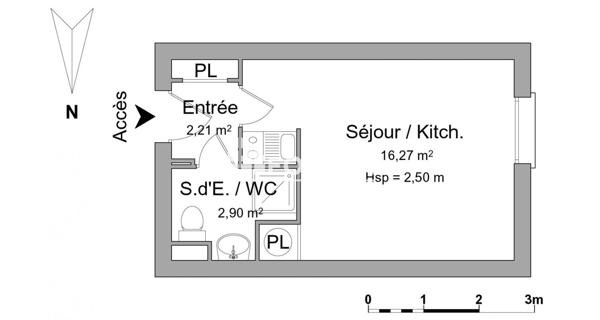 Location Studio 21.38 m² - Avignon 84000