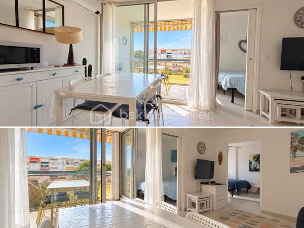 Le Grau-du-Roi, rive gauche, proche plage et commerces.
Situé au 3 ème et dernier étage (sans ascenseur), je vous invite à découvrir ce ravissant appartement de 38 m2 environ avec sa belle terrasse et son grand garage.
Il se compose d'une entrée, une cuisine ouverte aménagée et équipée ouverte sur une belle pièce vie avec un espace repas convivial et un salon chaleureux, 2 chambres lumineuses, une salle de bains et WC séparé.
Et surtout ..... une belle terrasse avec vue dégagée sur la verdure, idéale pour les petits-déjeuners au soleil ou les soirées d'été.
Décoration soignée, climatisation réversible, AUCUN TRVAUX À PRÉVOIR sont autant d'atouts qui sauront vous séduire.
Et n'oublions pas, le vrai plus de ce joli bien, un grand garage de 17 m2 environ, rare et précieux sur notre jolie station balnéaire.
Un appartement qui coche toutes les cases... Alors prêt à le visiter ?