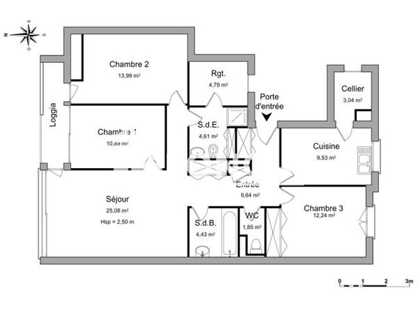 Location Appartement 4 pièces 100.09 m² - 10 RUE DE TRAYNES Tarbes 65000