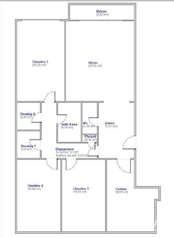 Appartement à vendre 4 pièces 87 m² Ivry-sur-Seine