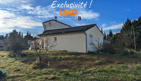 Villa 3 chambres, terrasse, jardin, garage