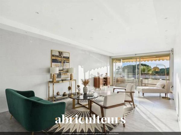 Vue mer panoramique Élégant 4 Pièces avec terrasse 84m² Juan-les-Pins
