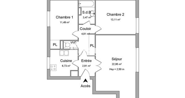 À vendre Appartement 3 pièces 66.59 m² - Issy-les-moulineaux 92130